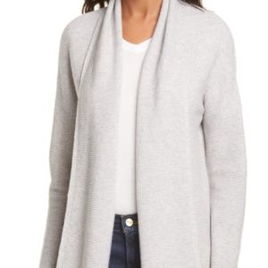 Rib Cashmere Cardigan - Grey Clay Heather